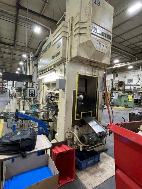 110 Ton, Minster #P2H-100-48x31-FW, Straight Side Double Crank Press, 1.5" Stroke, 450 SPM, 48" x31.5" Bed - Image 4