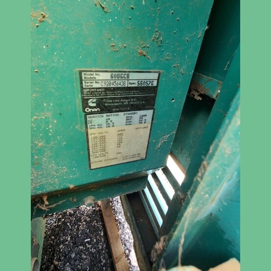 60 KW Cummins-Onan #60DGCB, diesel generator set, standby, 125 gal base tank, weather enclosure, 12-lead, 583 - Image 5