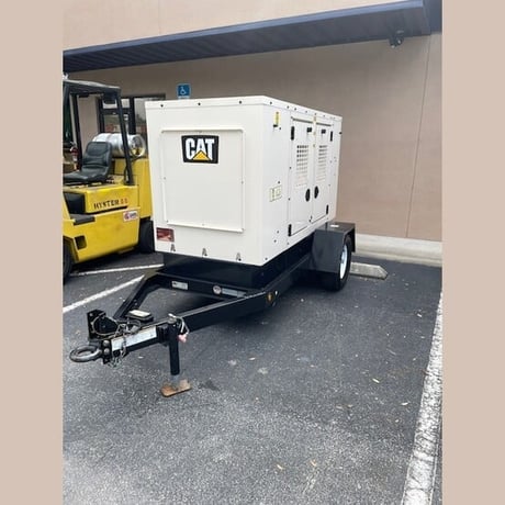 27 KW Caterpillar #XQ35, portable diesel generator, prime, trailer mtd, 100 gal tank, 5,146.6 hours, 2019 - Image 2