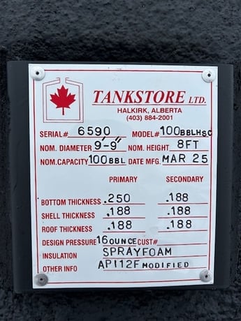 100 bbl Double Wall Storage Tank (2 available) - Image 3
