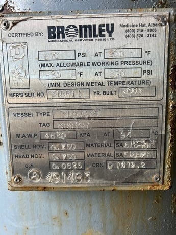 36" Sweet Vertical Inlet Separator, w/ Blowcase, 670 psi - Image 5