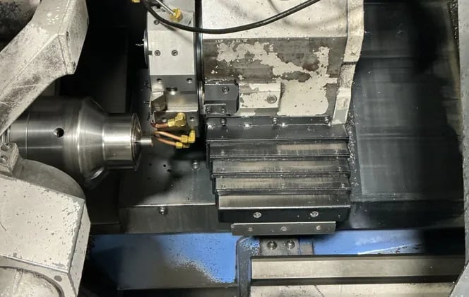 Mazak #QT-10, CNC lathe, 22 KVA, Mazatrol T Plus control, chip conveyor, 1997 - Image 5