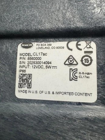 Hach #CL17sc, Colorimetric Chlorine Analyzer, SC200 universal controller, 100-240 VAC - Image 6