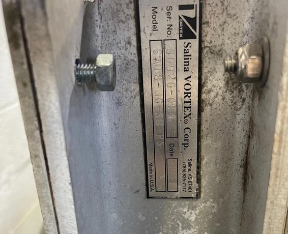 Salina Vortex #SA18-MG-SB-RS, Pneumatic Gate Knife Valve, 18" x 18" size, 20-1/4" bolt hole center to center - Image 2
