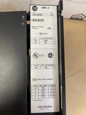 25 HP Allen-Bradley #150-A35NB, Smart Motor Controller, 380-460 Volts, 3PH - Image 5