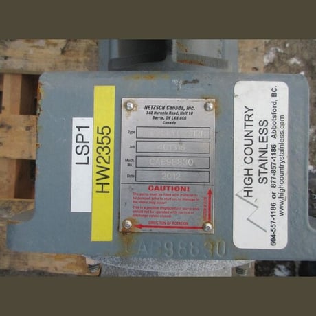 Netzsch #NM038BY02S12B, Progressive Cavity Pump, 3 HP, 17.2 GPM, 75 psi, 3" inlet x 2.5" outlet - Image 3