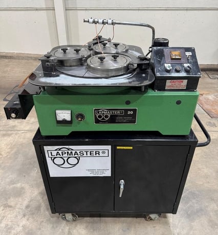 20" Lapmaster #20, serrated cast iron plate, slurry distribution system, rings & weights, 1 HP - Image 2
