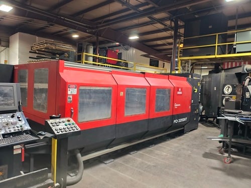 Amada #FO3015NT, CO2 Laser Cutting System, 4000 watt, 5' x 10' Table, Dual Shuttle Table, Amada AMNC-F CNC - Image 3