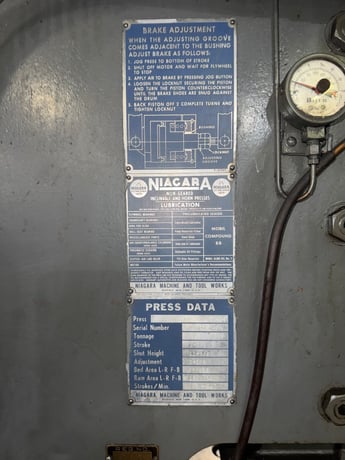 45 Ton, Niagara #M45, OBI, 2-1/2" stroke, 11-3/4" Shut Height, 2-5/8" Adj., 120-240 SPM - Image 3