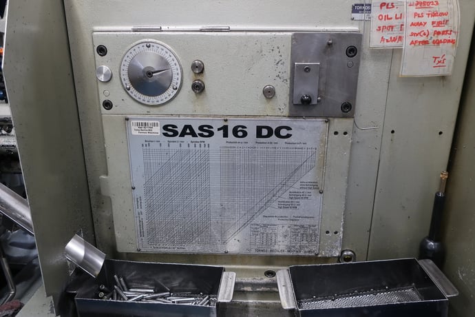 Tornos #SAS-16-DC, Automatic Bar Machine, 6-Spindle, 16 mm Capacity, 8,000 RPM, 2015 - Image 3