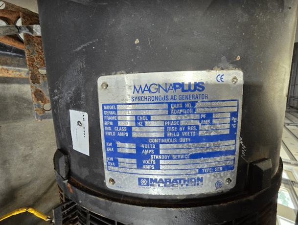 Marathon Electric #362CSL1606-1, MagnaPlus Synchronous Allis-Chalmers Generator, 80 kVA, skid mount, air - Image 2