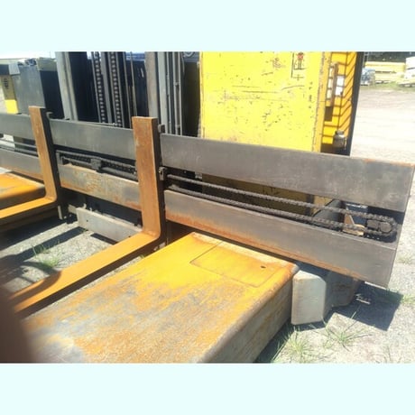 10,000 lb. Baumann #EMS454/15-155/55STQST67, electric sideloader, 216" lift, 72 V. battery, 11,168 hours, 1999 - Image 4