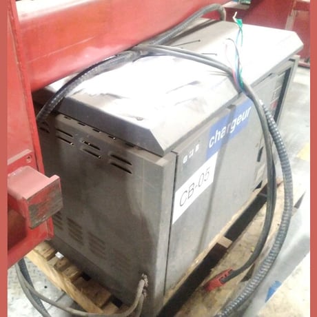 10,000 lb. Baumann #EMS454/15-155/55STQST67, electric sideloader, 216" lift, 72 V. battery, 11,168 hours, 1999 - Image 8