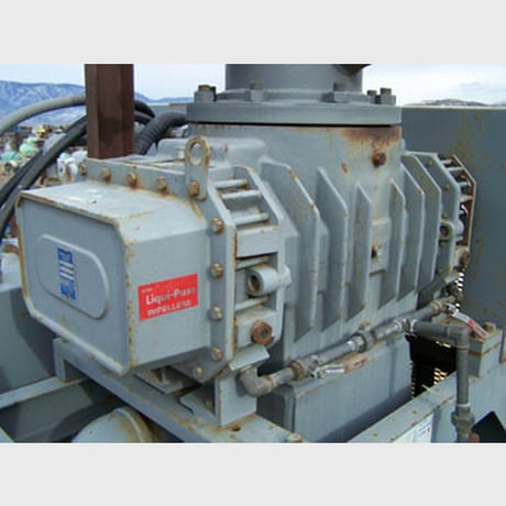Roots #418-VJH, horizontal positive blower, w/#409-VJH, Teco 50 HP, 1,760 RPM, 575 V., on common frame - Image 2
