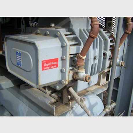 Roots #418-VJH, horizontal positive blower, w/#409-VJH, Teco 50 HP, 1,760 RPM, 575 V., on common frame - Image 4