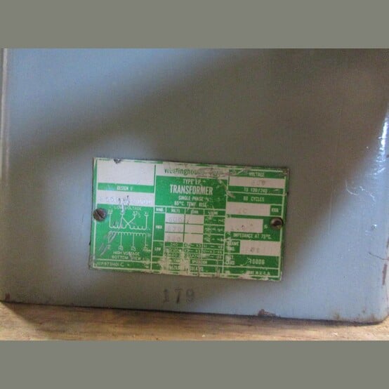 10 KVA 600 Primary, 240/120 Secondary, Westinghouse, Dry Type Transformer Single Phase - Image 2