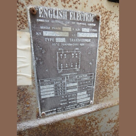 25 KVA 600 Primary, 120/240 Secondary, English Electric, Dry Type Transformer Single Phase (3 available) - Image 6