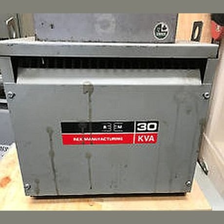 30 KVA 600Y Primary, 240Y Secondary, Rex #R30JC, Dry Type Transformer 3 Phase - Image 1