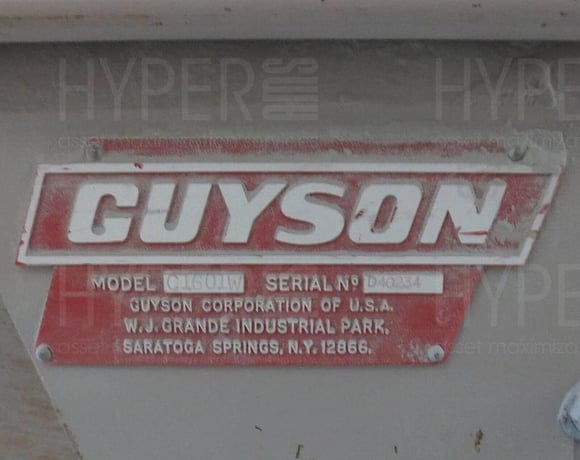 Guyson #TR-900, Conveyor Blast Cabinet/Shot Blast Machine, (6) rotating top blast guns, (2) stationary side - Image 4