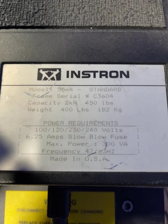 Instron #5564-STANDARD, Universal Testing Machine, 450 lb., 300 VA - Image 7