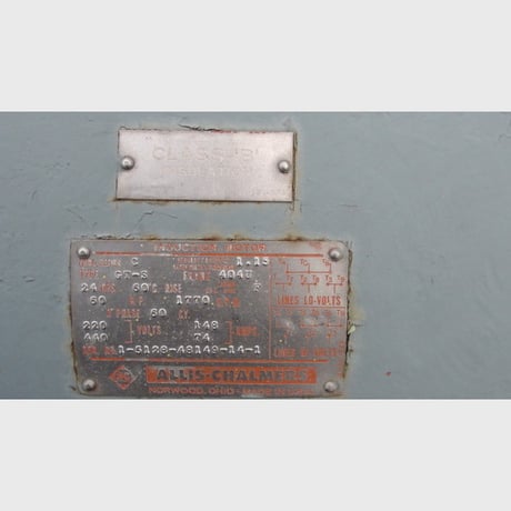 60 HP 1770 RPM Allis-Chalmers, Frame 444U, ODP, 220/440 Volts, Electric Motor - Image 2