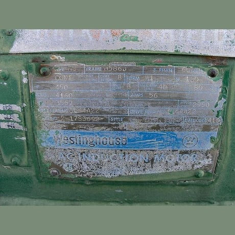 450 HP 3557 RPM Westinghouse, Frame H586J, 3 phase, 4160 Volts, Electric Motor - Image 5