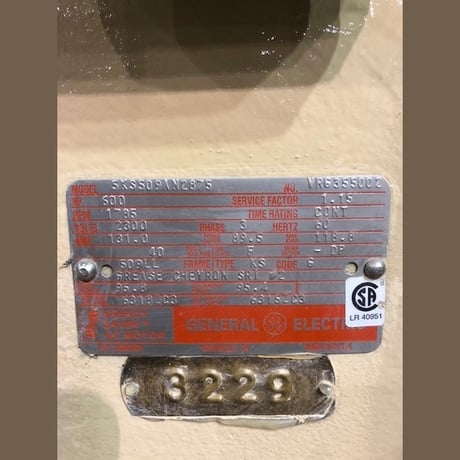 600 HP 1785 RPM General Electric, Frame 509LL, 2300 Volts, Electric Motor - Image 5