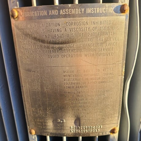 75 HP 1765 RPM General Electric #5K6255XM599A, Frame C365VP16, 3 phase, 230/460 Volts, Vertical Motor - Image 5