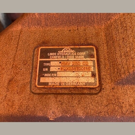 281.9 cc per rev Linde Hydraulics #HMV 280 02, Hydraulic Motor, 450 Bar, 2400, 3 Units - Image 2