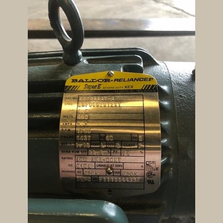 1.5 HP 1760 RPM Baldor-Reliance, Gearmotor, 41.26:1 Ratio, 3 phase, 460 Volts - Image 4