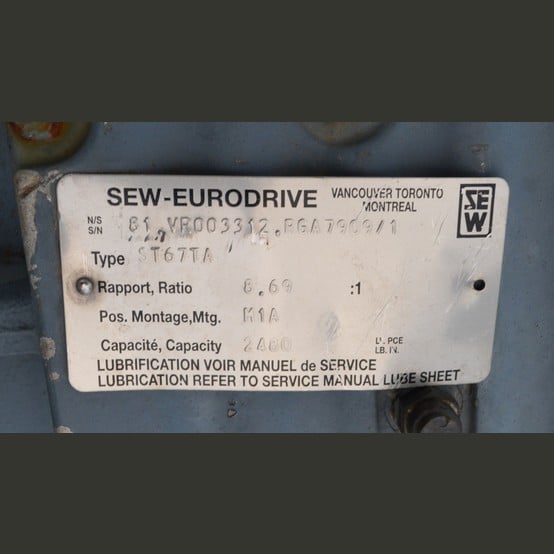 0.75 HP 1700 RPM Sew-Eurodrive, Gearhead Motor, 8.69:1 Ratio, 230/460 Volts - Image 3