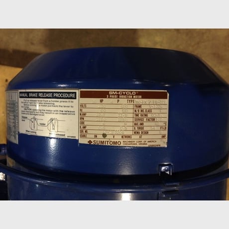 10 HP Sumitomo RPM, Speed Reducer, 121:1 Ratio, 3 phase - Image 2