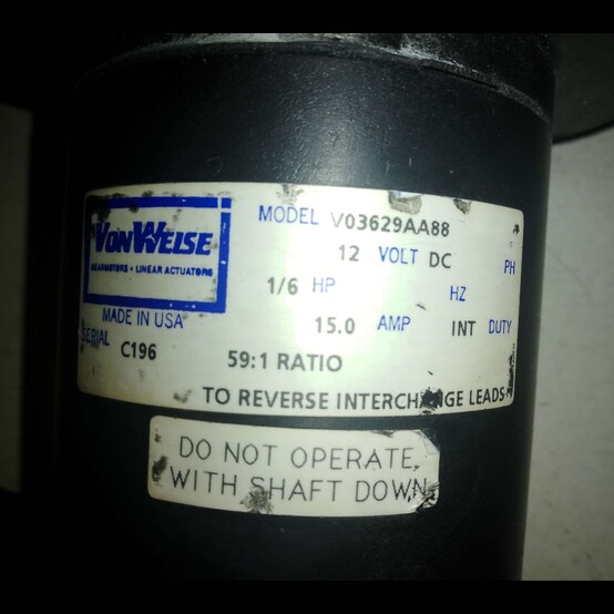 VonWei HP e RPM #V03629AA88, DC Gearmotor, 59:1 Ratio, 12 Volts - Image 3