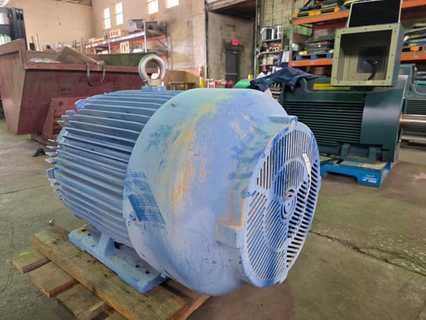 125 HP 1200 RPM Teco Westinghouse, Frame 445T, TEFC BB, 460 Volts, New Surplus - Image 3
