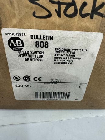 Allen-Bradley Speed Switch 808-M3 600V Allis-Chalmers Max - Image 1