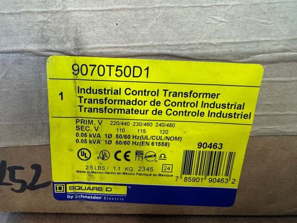 Square D Industrial Control Transformer 9070T50D1 - Image 1