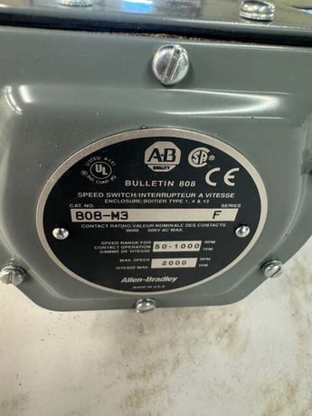Allen-Bradley Speed Switch 808-M3 600V AC Max m02241 - Image 2