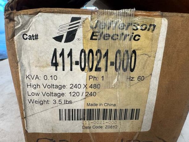 Jefferson Electric General Purpose Transformer 411-0021-000 - Image 3