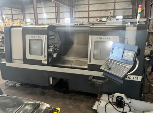 Ganesh #ASL-15L, CNC Lathe, 15" chuck, 19.6" max. cutting diameter, 42.9" cut length, 4.1" bar, 15 HP, 2500 - Image 1