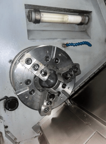 Ganesh #ASL-15L, CNC Lathe, 15" chuck, 19.6" max. cutting diameter, 42.9" cut length, 4.1" bar, 15 HP, 2500 - Image 5