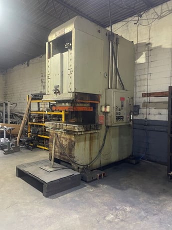 250 Ton, Pacific #250-PF-OBS, Hydraulic C Frame Press, 12" stroke, 21-3/4" open height, 18" throat, 1978 - Image 1