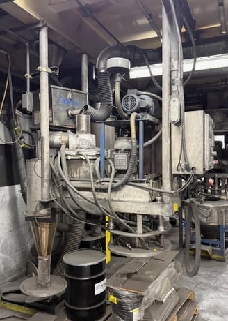 Cyclo-Tex #KC-21, Air Particle Classifier System, 3 HP, stainless steel cyclone fines collector, coarse dust - Image 1