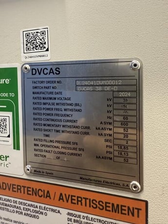 600 Amp. Manufacturas Elctricas, Metal-Enclosed Load Interrupter Switchgear, 38 kV, 60 Hz, 2024 - Image 7