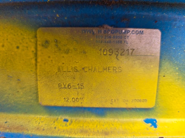 Allis-Chalmers, 8x6-15 Centrifugal Process Pump - Image 3
