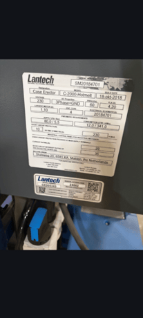 Lantech #C-2000-HOTMELT, Case erector, w/ Problue 4 Hotmelt, 2018 - Image 6