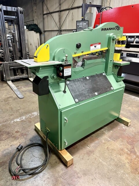5" x 5" x 3/8" Piranha #P-50, Hydraulic Ironworker, 50 Ton, 8" throat, 13-1/2" open, 4-1/4" stroke, 10 HP, w/ - Image 10