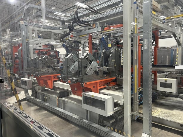 QS Group, sheet metal door fab line, loading station, punching bench, transfer system, long side bending - Image 2