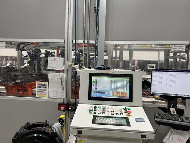 QS Group, sheet metal door fab line, loading station, punching bench, transfer system, long side bending - Image 6