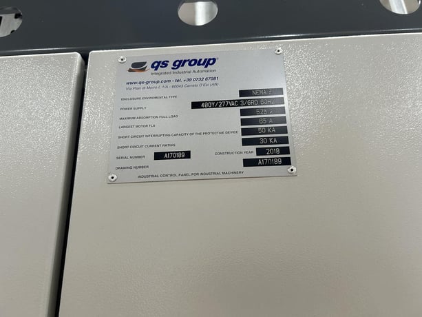 QS Group, sheet metal door fab line, loading station, punching bench, transfer system, long side bending - Image 7