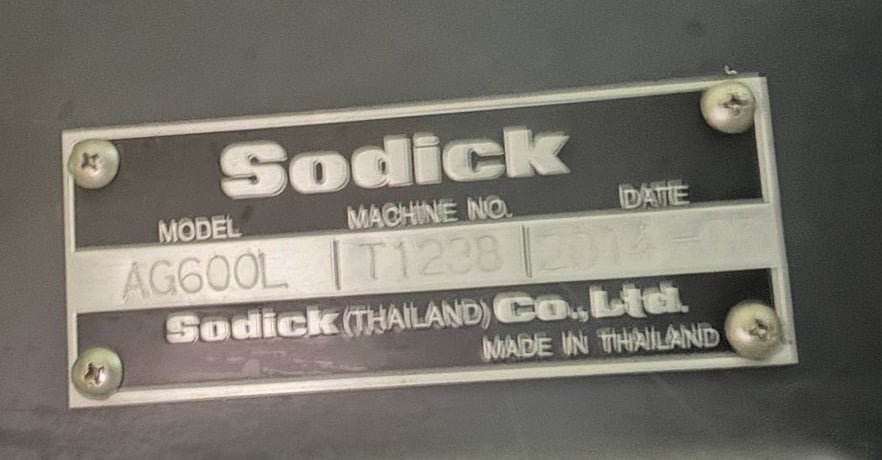 Sodick #AG600L, wire Electrical Discharge Machine, LN2W CNC Control, jumbo feeder wire feed, automatic - Image 5